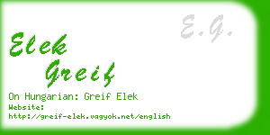 elek greif business card